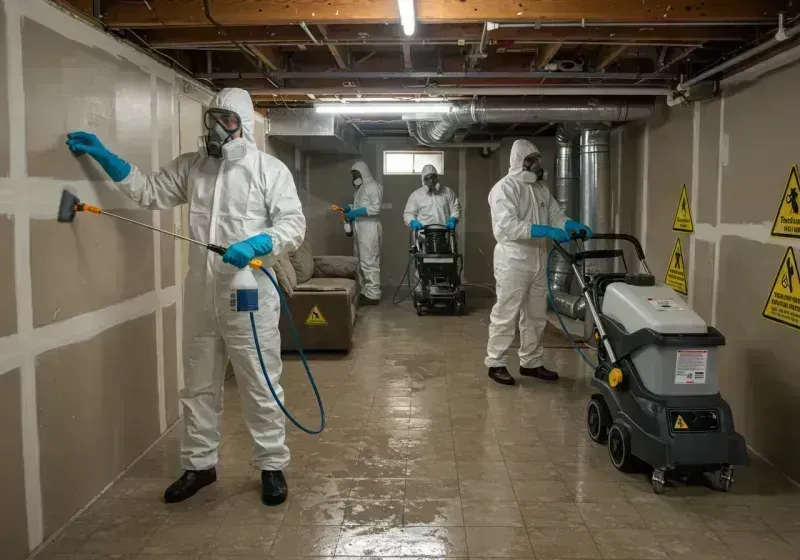 Basement Moisture Removal and Structural Drying process in Galena, KS